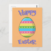 Frohe Ostern mit Ei Postkarte (Vorne/Hinten)