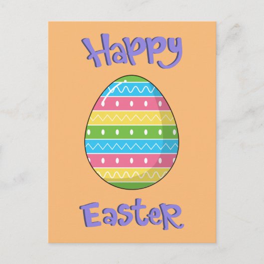 Frohe Ostern mit Ei Postkarte (Vorderseite)