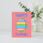 Frohe Ostern mit Ei Postkarte (Stehend Vorderseite)