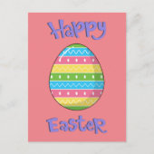 Frohe Ostern mit Ei Postkarte (Vorderseite)