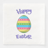 Frohe Ostern mit Ei Serviette (Vorderseite)