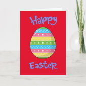 Frohe Ostern mit Eierkarte Karte (Vorderseite)