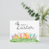 Frohe Ostern mit Eiern Postkarte (Stehend Vorderseite)