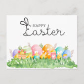 Frohe Ostern mit Eiern Postkarte (Vorderseite)