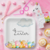 Frohe Ostern mit Eiern Postkarte Pappteller (Party)