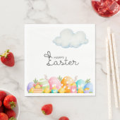 Frohe Ostern mit Eiern Postkarte Serviette (Beispiel)