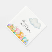 Frohe Ostern mit Eiern Postkarte Serviette (Ecke)