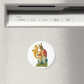Frohe Ostern mit französischem Horn Vintage Magnet (In Situ (Geschirrspüler))