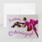 Frohe Ostern mit fröhlicher Ostereierjagd! Postkarte (Vorne/Hinten)