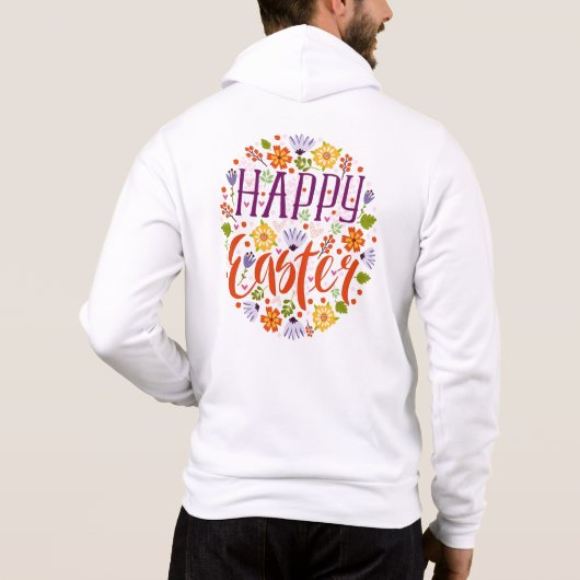 Frohe Ostern mit Frühlingsblumen-23143 Hoodie (Rückseite)