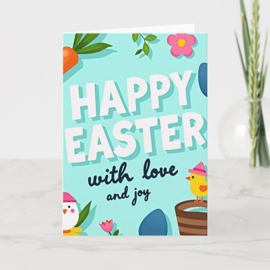 Frohe Ostern Mit Liebe Karte (Vorderseite)
