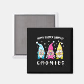 Frohe Ostern mit meinen Gnomen Mädchen Kinder Frau Magnet (Vorderseite/Rückseite)