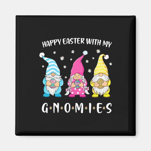 Frohe Ostern mit meinen Gnomen Mädchen Kinder Frau Magnet (Vorne)