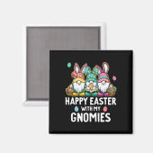 Frohe Ostern mit meinen Gnomen Mädchen Kinder Frau Magnet (Vorderseite/Rückseite)