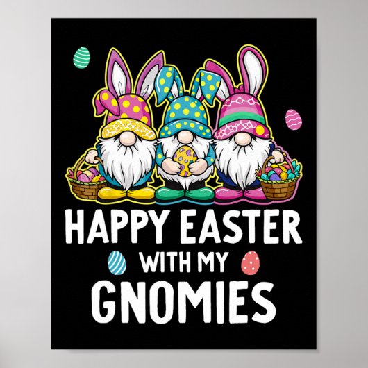 Frohe Ostern mit meinen Gnomen Mädchen Kinder Frau Poster (Vorne)