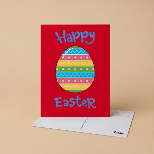 Frohe Ostern Mit Osterei Grußkarte Postkarte