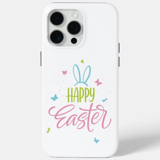 Frohe Ostern mit Schmetterlingen Case-Mate iPhone Hülle (Rückseite)