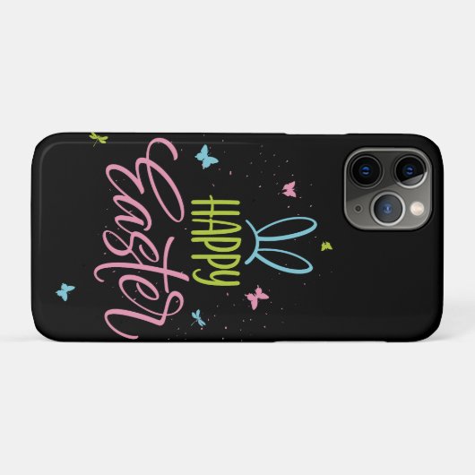 Frohe Ostern mit Schmetterlingen Case-Mate iPhone Hülle (Rückseite (Horizontal))