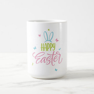 Frohe Ostern mit Schmetterlingen Kaffeetasse