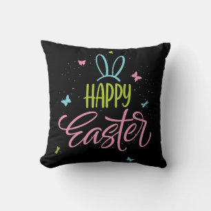 Frohe Ostern mit Schmetterlingen Kissen