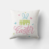 Frohe Ostern mit Schmetterlingen Kissen (Rückseite)
