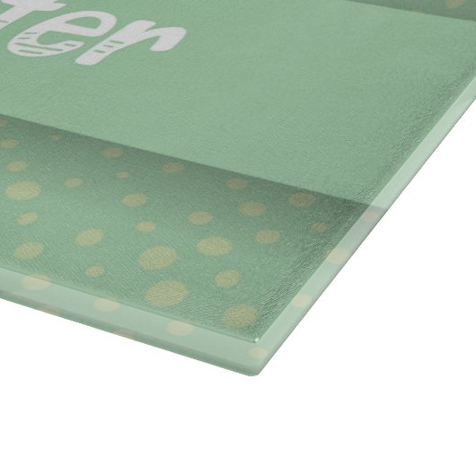 Frohe Ostern mit sonniger Aussicht Schneidebrett (Ecke)