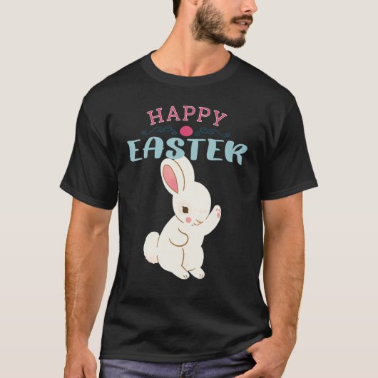 Frohe Ostern mit süßem Zuckerhasen 6 T-Shirt (Vorderseite)
