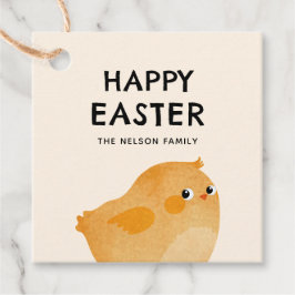 Frohe Ostern mit wenig Orangenhahn Geschenkanhänger