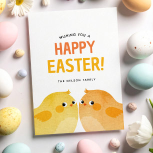 Frohe Ostern mit zwei kleinen Küken Einladung