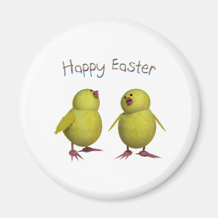 Frohe Ostern mit zwei Niedlichen Chicks Magnet