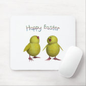 Frohe Ostern mit zwei Niedlichen Chicks Mousepad (Mit Mouse)