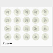 Frohe Ostern Muster Runder Aufkleber (Blatt)