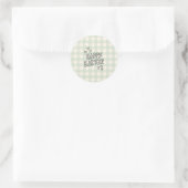 Frohe Ostern Muster Runder Aufkleber (Tasche)