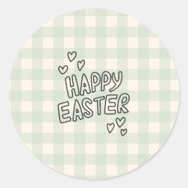 Frohe Ostern Muster Runder Aufkleber