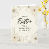 Frohe Ostern Nachbarkarte Karte (Gelbe Blume)