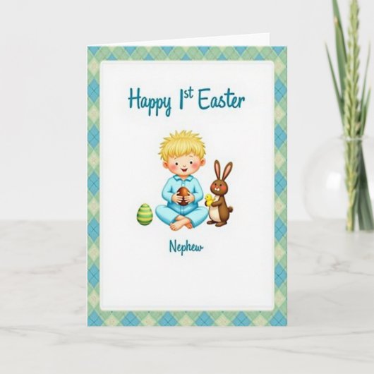 Frohe Ostern Neffe erste Karte (Vorderseite)