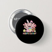 Frohe Ostern Niedlich Axolotl Ostern mit Ostereier Button (Vorne & Hinten)