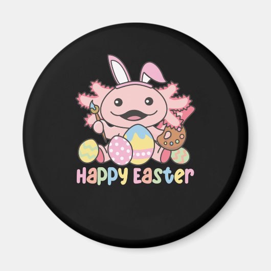 Frohe Ostern Niedlich Axolotl Ostern mit Ostereier Magnet (Vorne)