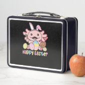 Frohe Ostern Niedlich Axolotl Ostern mit Ostereier Metall Brotdose (Beispiel)