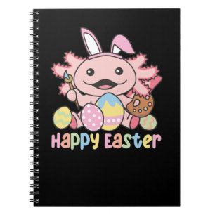 Frohe Ostern Niedlich Axolotl Ostern mit Ostereier Notizblock