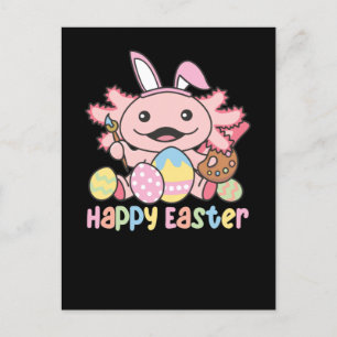 Frohe Ostern Niedlich Axolotl Ostern mit Ostereier Postkarte