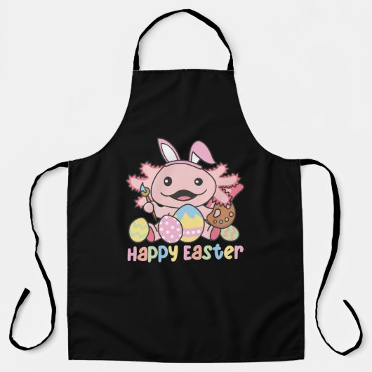 Frohe Ostern Niedlich Axolotl Ostern mit Ostereier Schürze (Vorderseite)