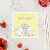 Frohe Ostern! Niedlich Baby Bunnies - Gelb Serviette (Beispiel)