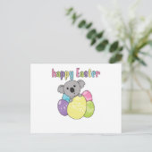 Frohe Ostern Niedlich Koala zu Ostern mit Ostereie Postkarte (Stehend Vorderseite)