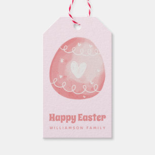 Frohe Ostern! Niedlich Osterrosa Ostereier  Geschenkanhänger