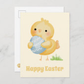 Frohe Ostern! Niedliche Farbe Postkarte (Vorne/Hinten)
