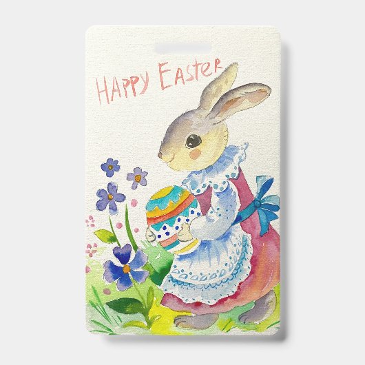 Frohe Ostern. Niedliche Haseneier Ausweis (Vorderseite)