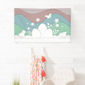 Frohe Ostern, niedliche Küken, Ostereier auf Gras Banner (Insitu)