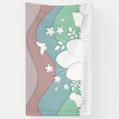 Frohe Ostern, niedliche Küken, Ostereier auf Gras Banner (Vertikal)