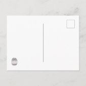 Frohe Ostern! Niedlicher Hase in Top Hat - Gelb Postkarte (Rückseite)